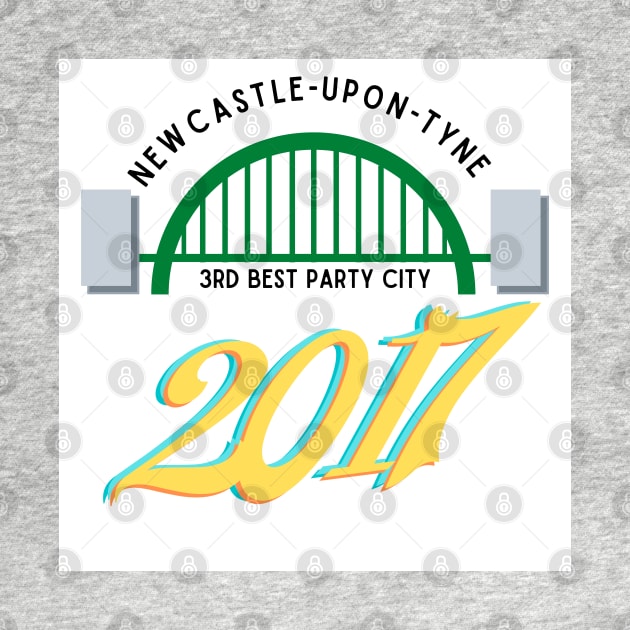 Newcastle upon Tyne 3rd best party city. by Designed by JB